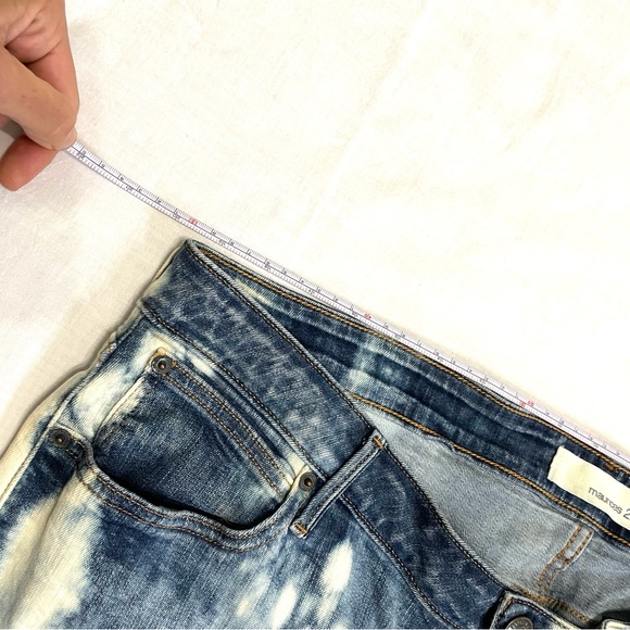 Upcycled Raw Hem Reverse Dyed Jegging Jeans Size 22 - Picture 5 of 13